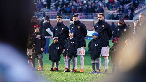 It was 21 degrees in Minneapolis at the start of Atlanta United's game at Minnesota United on Saturday, according to weather.com. (Atlanta United)