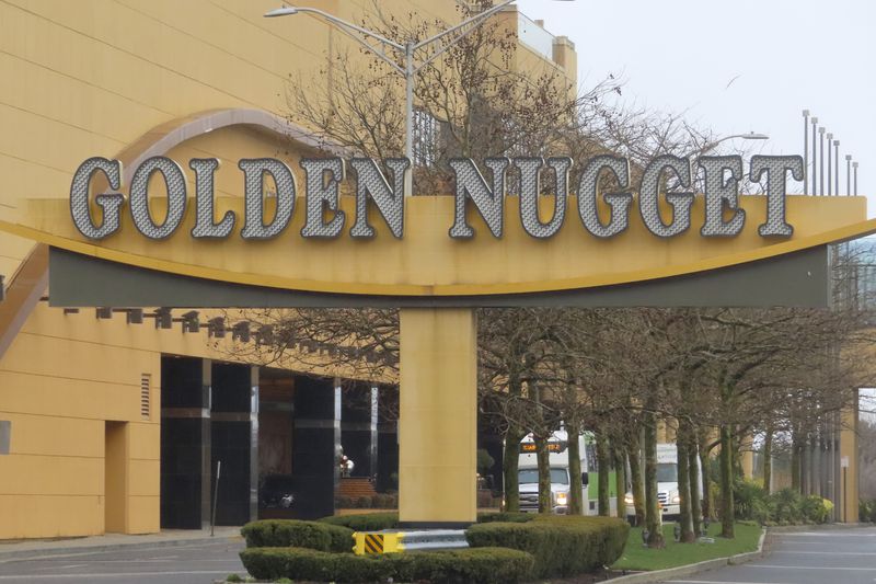 This Dec. 28, 2023, photo shows the exterior of the Golden Nugget casino in Atlantic City, N.J. Figures released by New Jersey gambling regulators on April 8, 2024, show Atlantic City's nine casinos collectively reported a gross operating profit of $744.7 million in 2023, a decline of 1.6% from 2022. (AP Photo/Wayne Parry)