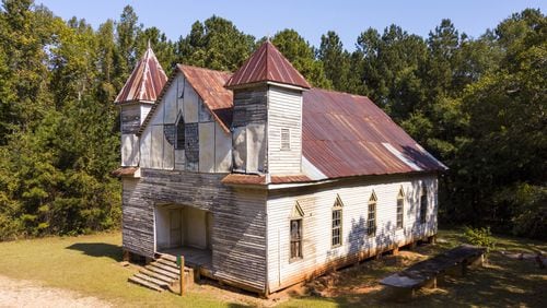 The Antioch Baptist Church in Crawfordville was built in 1899, but has fallen on hard times. It is among the structures listed in the Georgia Trust for Historic Preservation's list of Top 10 Places in Peril. CONTRIBUTED: MOTOR SPORT MEDIA