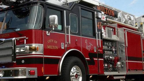 Milton has approved a $1.2M contract for the purchase of a new a ladder truck that is capable of also serving as an engine-pumper.  AJC FILE