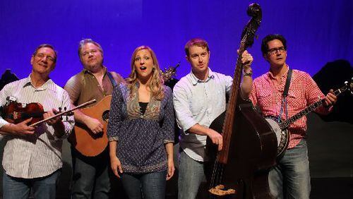 The original 2013 cast -- Scott DePoy (from left), Dolph Amick, Mary Nye Bennett, Jeremy Wood and Scott Damiano -- return in the John Denver musical, "Almost Heaven, " at Chattahoochee Nature Center starting Thursday. CONTRIBUTED BY GET