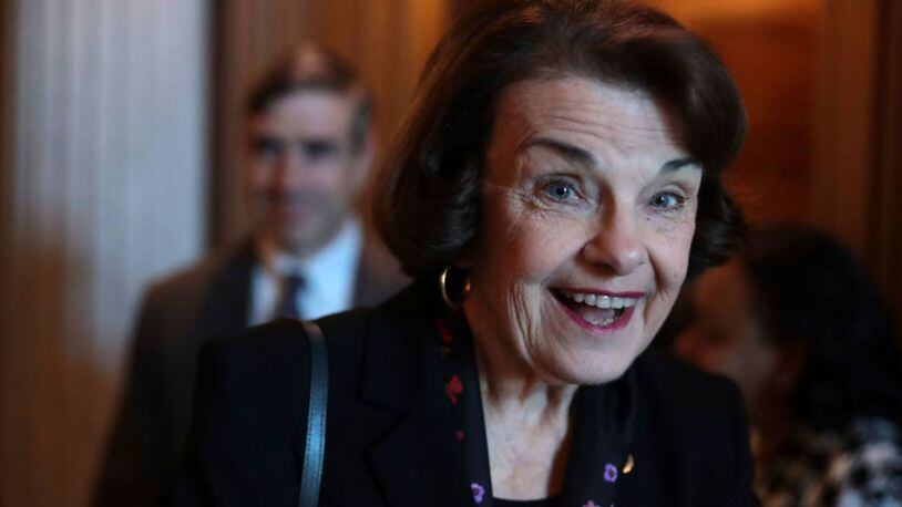 Sen. Dianne Feinstein had a tense exchange with some students at her San Francisco office.