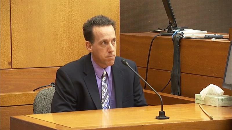 Andrew Wilcox, a legal recruiter, testifies at the murder trial for Tex McIver on March 27, 2018 at the Fulton County Courthouse. (Channel 2 Action News)