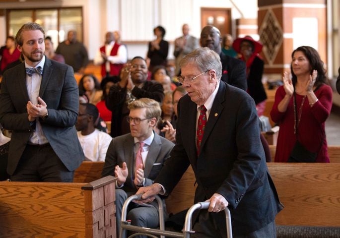 PHOTOS: Sen. Johnny Isakson speaks at Ebenezer Baptist Church