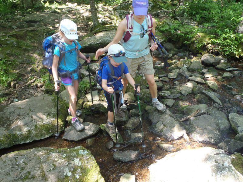 Hiking is a family affair for the Alts — wife Beth and children Madison and William. CONTRIBUTED