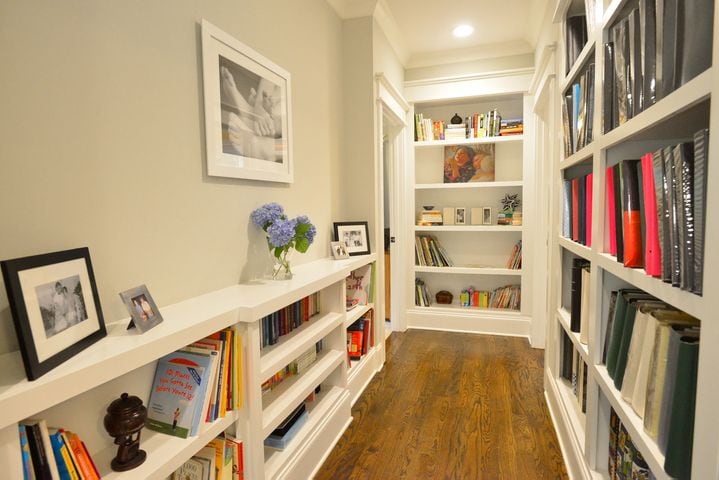 Built-in bookshelves