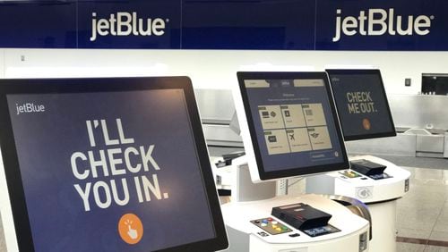 JetBlue ticket counter at Hartsfield-Jackson.