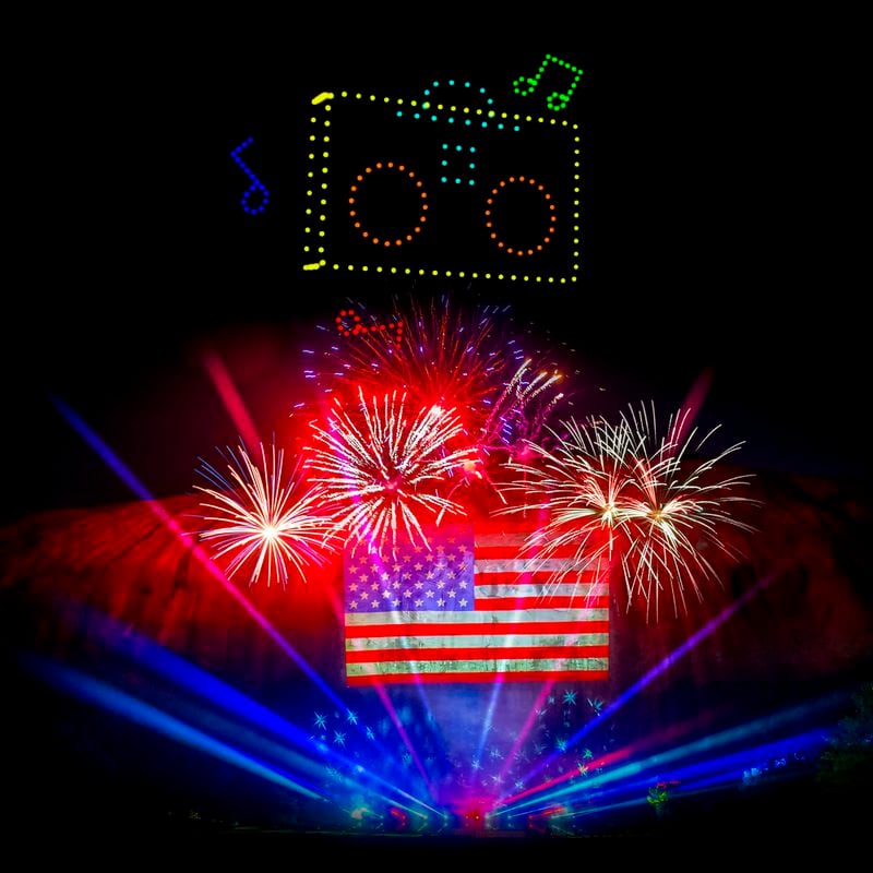 Head to Stone Mountain Park for patriotic events such as performances by the Air
National Guard Band of the South and fireworks.
(Courtesy of Stone Mountain Park)
