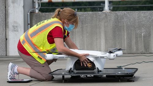 UPS is delivering COVID-19 vaccines by drone at the Atrium Health Wake Forest Baptist medical campus in Winston-Salem, N.C. Source: UPS