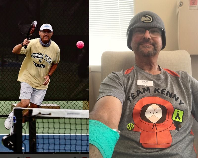 Kenny Atwood, of Marietta, has turned to pickleball to help cope during the pandemic. The 58-year-old has been battling cancer. “The beauty of pickleball is it is an escape from your daily problems," he says. "We all have problems, whether it’s with family, job, COVID, cancer. But you go out for an hour or two and forget about it, you focus on a little yellow ball and whack the hell out of it.” (Contributed)