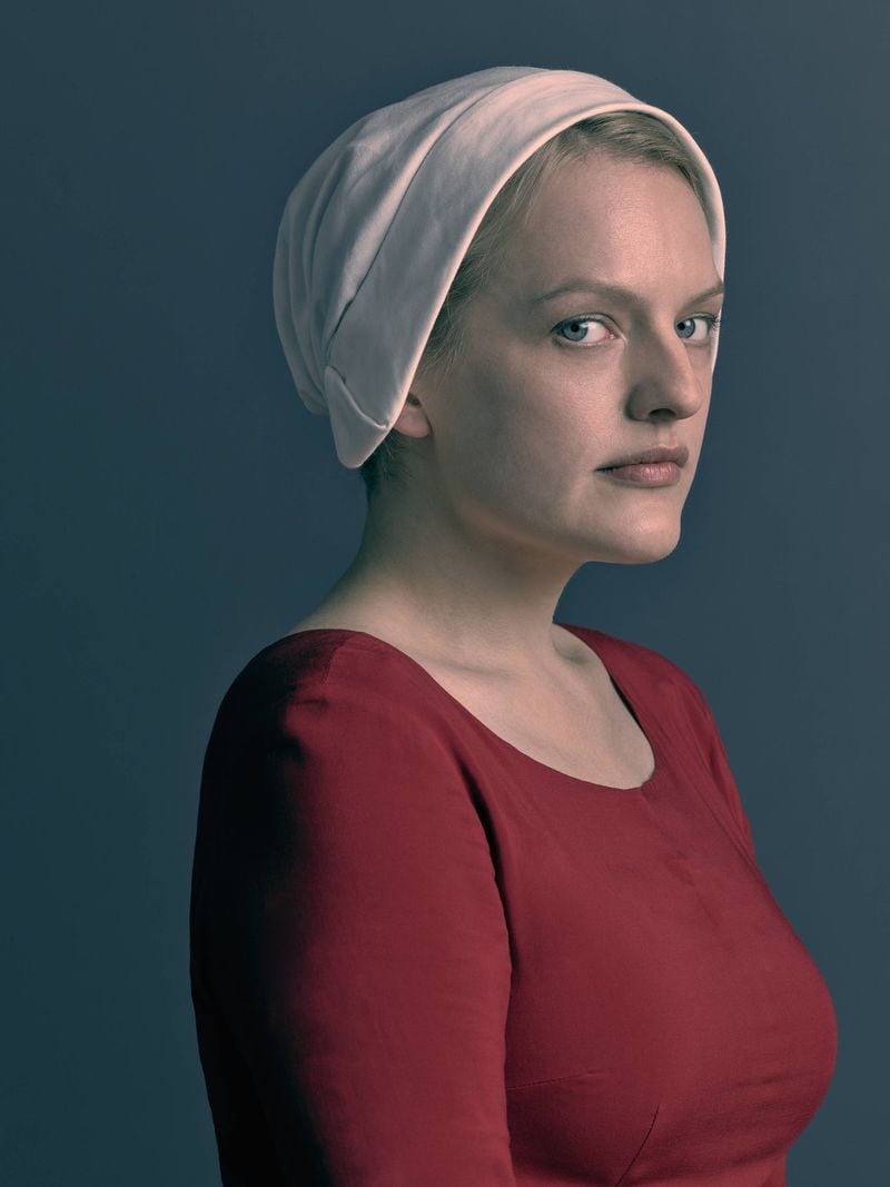 Actress Elisabeth Moss stars as Offred in the celebrated Hulu series “The Handmaid’s Tale.” Designs by Ane Crabtree are featured in the first museum exhibition dedicated to costumes from the show. CONTRIBUTED BY SCAD FASH MUSEUM OF FASHION + FILM