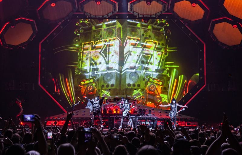 Kiss brought every necessary element to a farewell tour to State Farm Arena on April 7, 2019. Photo: Ryan Fleisher/Special to the Atlanta Journal-Constitution