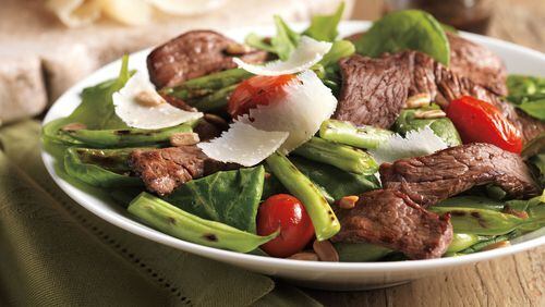 Sunday’s Steak, Green Beans and Tomatoes will show Dad you really care. Contributed by The Beef Checkoff