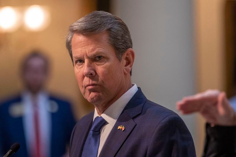 Gov. Brian Kemp appeared receptive to taking in refugees from Afghanistan after the fall of their country to the Taliban. He called it “vitally important to keep those who partnered with American armed forces over the last 20 years safe from harm.” (Alyssa Pointer/Atlanta Journal Constitution)