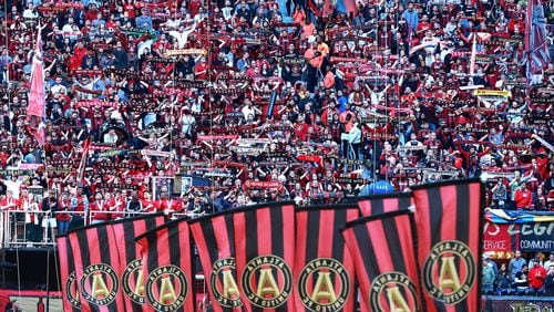 Atlanta United fans fill Mercedes-Benz Stadium to start the match against the Chicago Fire during the first half in a MLS soccer match on Sunday, Oct 21, 2018, in Atlanta. Curtis Compton/ccompton@ajc.com