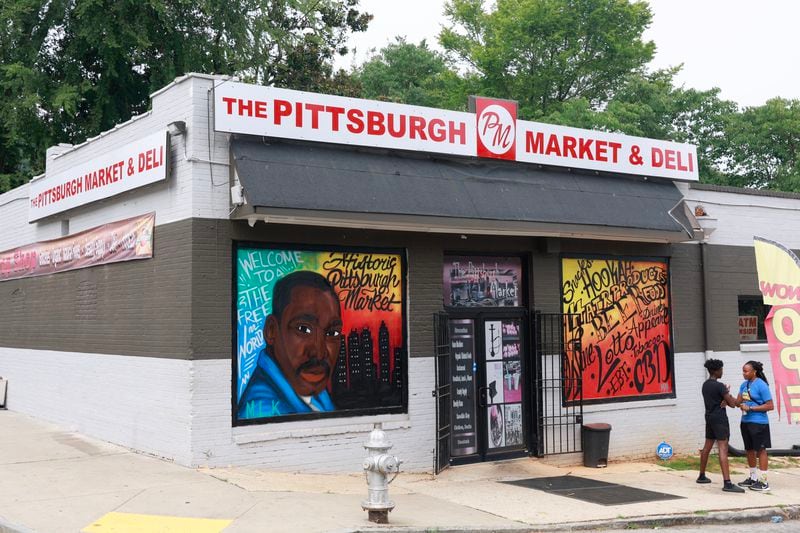 Views of homes in The Pittsburgh Market and Deli in Atlanta’s Pittsburgh neighborhood shown on Monday, July 17, 2023. (Natrice Miller/natrice.miller@ajc.com)