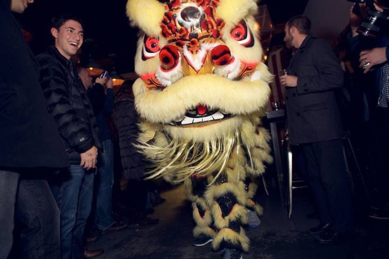  Traditional lion dancers will parade throughout Sweet Auburn BBQ on Feb. 2. HANDOUT / Blue Hominy Public Relations.