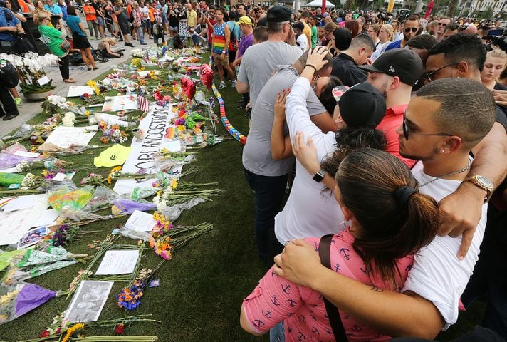 Photos: Vigil for family, friends of Orlando shootings