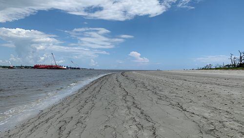 The Golden Ray has been beached on its side off St. Simons Island since Sept. 8, 2019, when the ship capsized shortly after leaving the Port of Brunswick. The vessel measures 656 feet long, and 4,200 automobiles remain inside its cargo decks. These photos were taken July 17, 2020, at Driftwood Beach on Jekyll Island's north end.