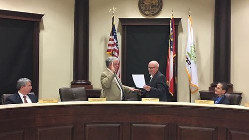 Curtis Northrup is sworn in as Sugar Hill Mayor Pro Tem. Courtesy City of Sugar Hill