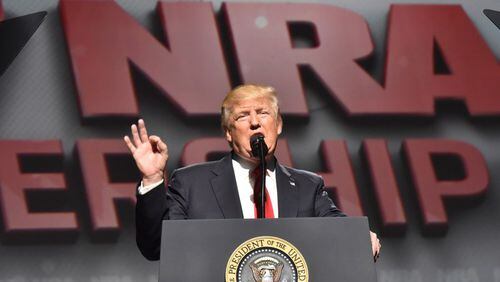 President Donald Trump was in Atlanta recently for the NRA convention. AJC photo: Hyosub Shin