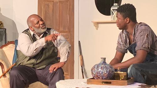 Keith Franklin and Josh Starr perform in New African Grove Theatre’s production of August Wilson’s “Gem of the Ocean.” (Courtesy New African Grove Theatre)