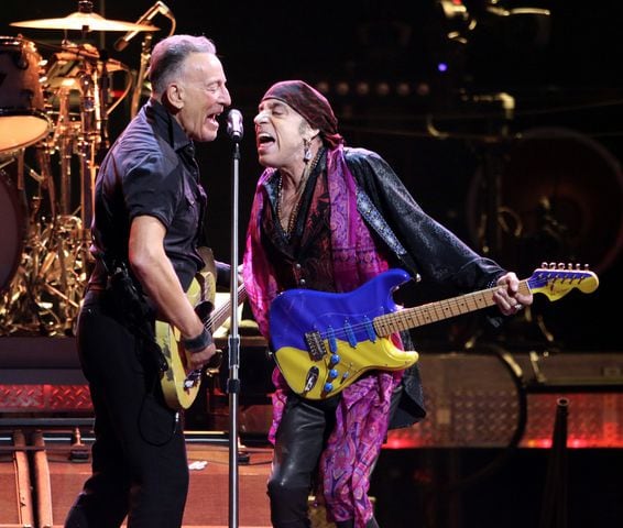 Bruce Springsteen & the E Street Band, including guitarist Steven Van Zandt, rocked sold out State Farm Arena in Atlanta on Friday, February 3, 2023. (Photo: Robb Cohen for The Atlanta Journal-Constitution)