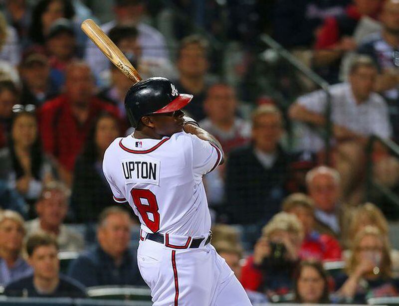 Justin Upton had four homers in the last four games of the Braves' homestand that ended Sunday.