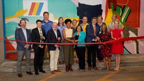 A mural at the Dunwoody MARTA station was unveiled Tuesday morning.