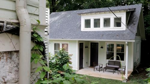 An accessory dwelling unit sits in the backyard of Dirk Brown’s house in Virginia-Highland. Brown finished the house a little under a year ago and rents it out. (Christine Tannous / christine.tannous@ajc.com)