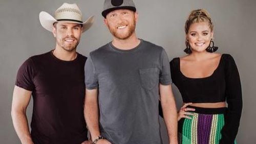 Cole Swindell (center) will be joined by Dustin Lynch and Lauren Alaina for his fall tour.