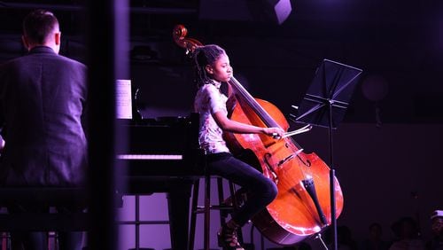 AMP student bassist Alivia Carter performs with professional pianist Jack Wagner at the Atlanta Music Project Center for Performance and Education in the Capitol View neighborhood. Photo: The Atlanta Music Project