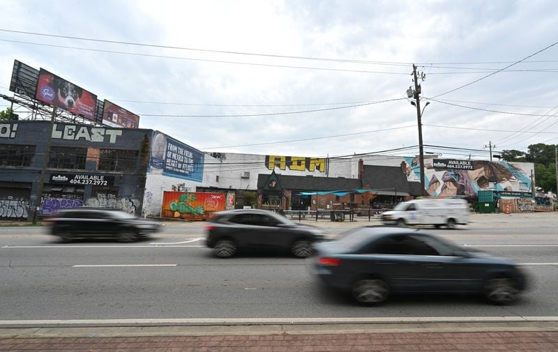 A picture shows a piece of Beltline-adjacent building, where 8ARM and former Paris on Ponce are located, on Ponce de Leon in Atlanta on Tuesday, June 28, 2022. (Hyosub Shin / Hyosub.Shin@ajc.com)