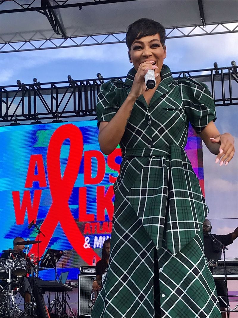 Grammy Award-winning multiplatinum artist Monica performed Sunday at the annual AIDS Walk in Piedmont Park. CONTRIBUTED