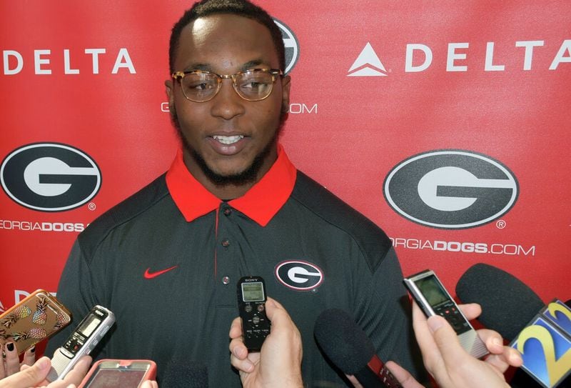 Former University of Georgia offensive lineman Dyshon Sims was arrested at an Athens Walmart Wednesday on a charge of shoplifting. (Credit: UGA Sports)