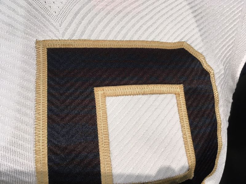 "Swarm Pattern" in the new Georgia Tech jersey. Ken Sugiura/AJC