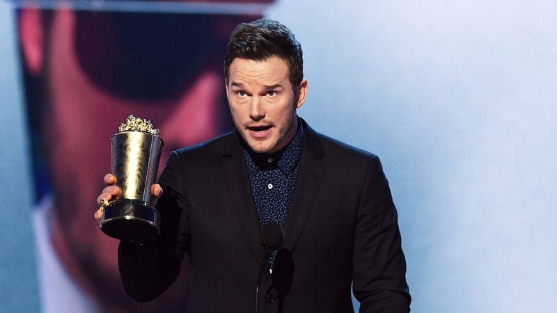 Honoree Chris Pratt accepts the MTV Generation Award onstage during the 2018 MTV Movie And TV Awards at Barker Hangar on June 16, 2018 in Santa Monica, California.  (Photo by Kevin Winter/Getty Images for MTV)