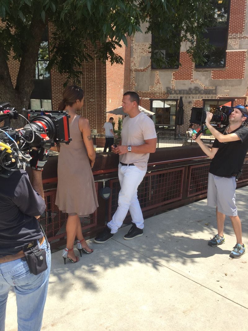  A-Rod was filming .. something. Photo provided to the AJC
