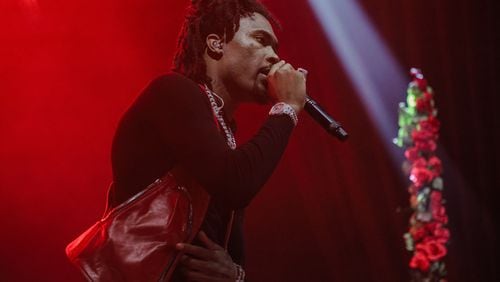 Hunxho performs for his first headlining show at The Eastern in Atlanta on Thursday, February 1, 2024. (Kymani Culmer for The Atlanta Journal-Constitution) 