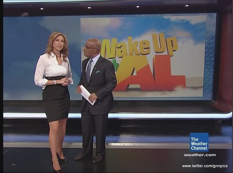 Stephanie Abrams with Al Roker. CREDIT: Weather Channel