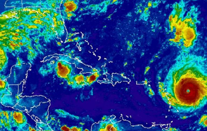 Hurricane Irma churns in the Atlantic. (NOAA)