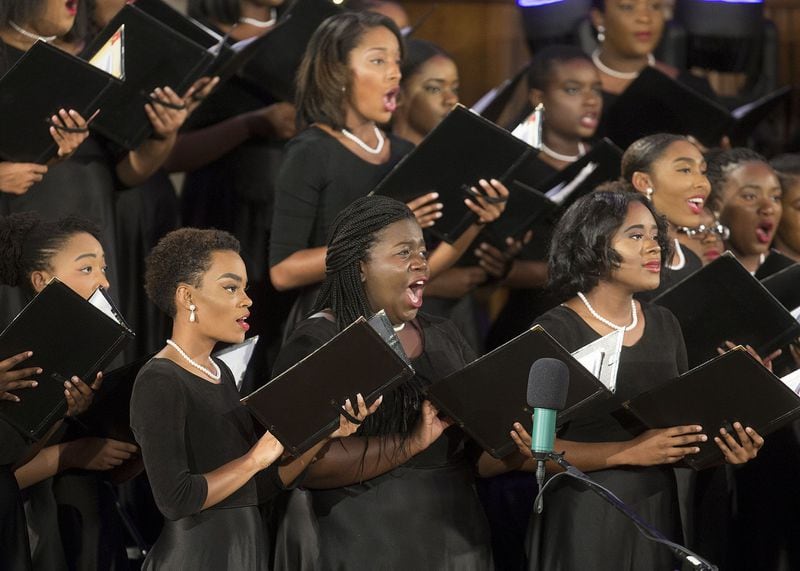 Members of the Spelman College Glee Club will perform a gospel music score live with the Atlanta Ballet as part of the world premiere of Dwight Rhoden, 