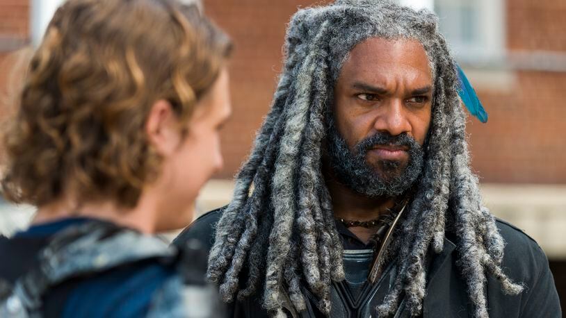 Khary Payton as Ezekiel, Logan Miller as Benjamin - The Walking Dead _ Season 7, Episode 10 - Photo Credit: Gene Page/AMC