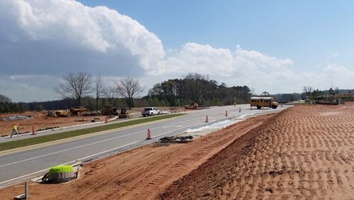 Construction of a new roundabout near Pinewood Atlanta Studios will require temporary road closures. Courtesy City of Fayetteville