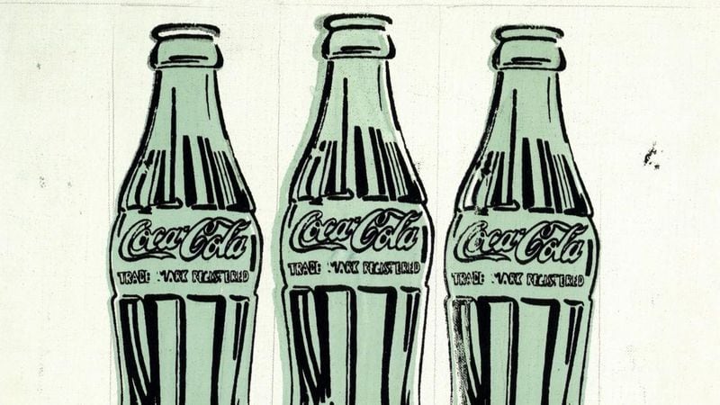 Some of Andy Warhol's pop art featured vintage Coca-Cola cans.