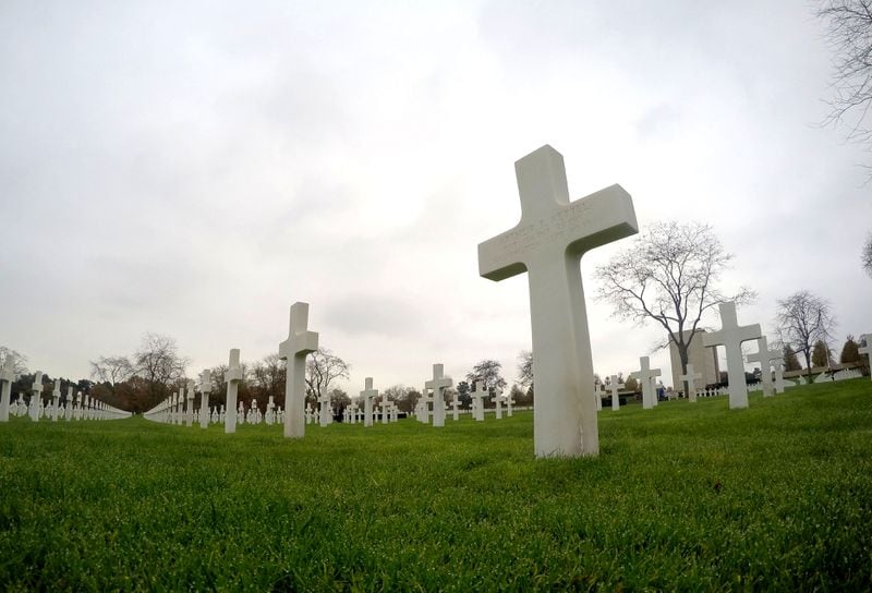 The Lorraine American Cemetery and Memorial near St. Avold, France holds the largest number of World War II American graves of any site in Europe -- more than 10,000. RYON HORNE/RHORNE@AJC.COM