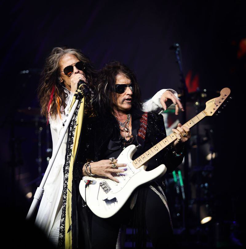 Steven Tyler (left) and Joe Perry dig deep into the Aerosmith catalog for their Vegas residency.  Photo: Katarina Benzova