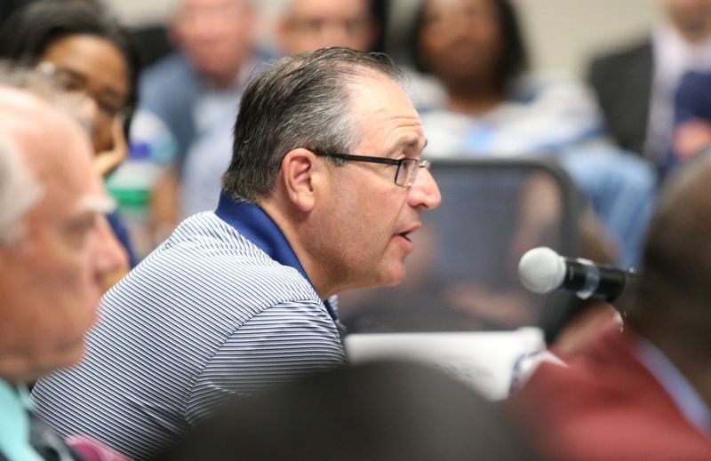 Mayor of Johns Creek Mike Bodker speaks during a May 2019 meeting. EMILY HANEY / emily.haney@ajc.com