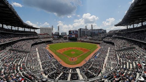 A general view of SunTrust Park during the game between the Atlanta Braves and the Chicago Cubs on July 19, 2017 in Atlanta.  (Photo by Kevin C. Cox/Getty Images)