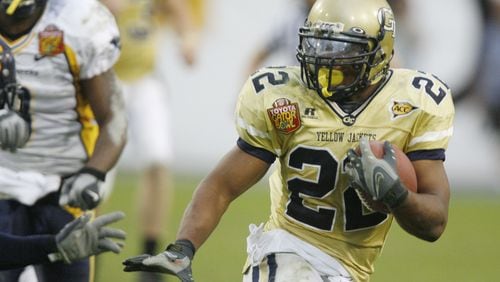 Georgia Tech running back Tashard Choice (22) had 27 carries for 169 yards and 2	in the Jackets' last Gator Bowl appearance in 2007.